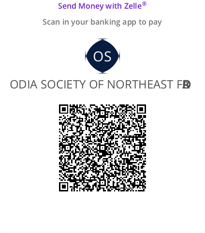 Zelle QR code to donate to Odia Society of Northeast Florida